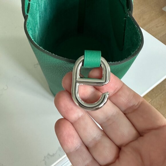 Hermès In the Loop 18 Vert Vertigo Handbag Clemence NEW w Receipt, Authentic - Picture 13 of 16
